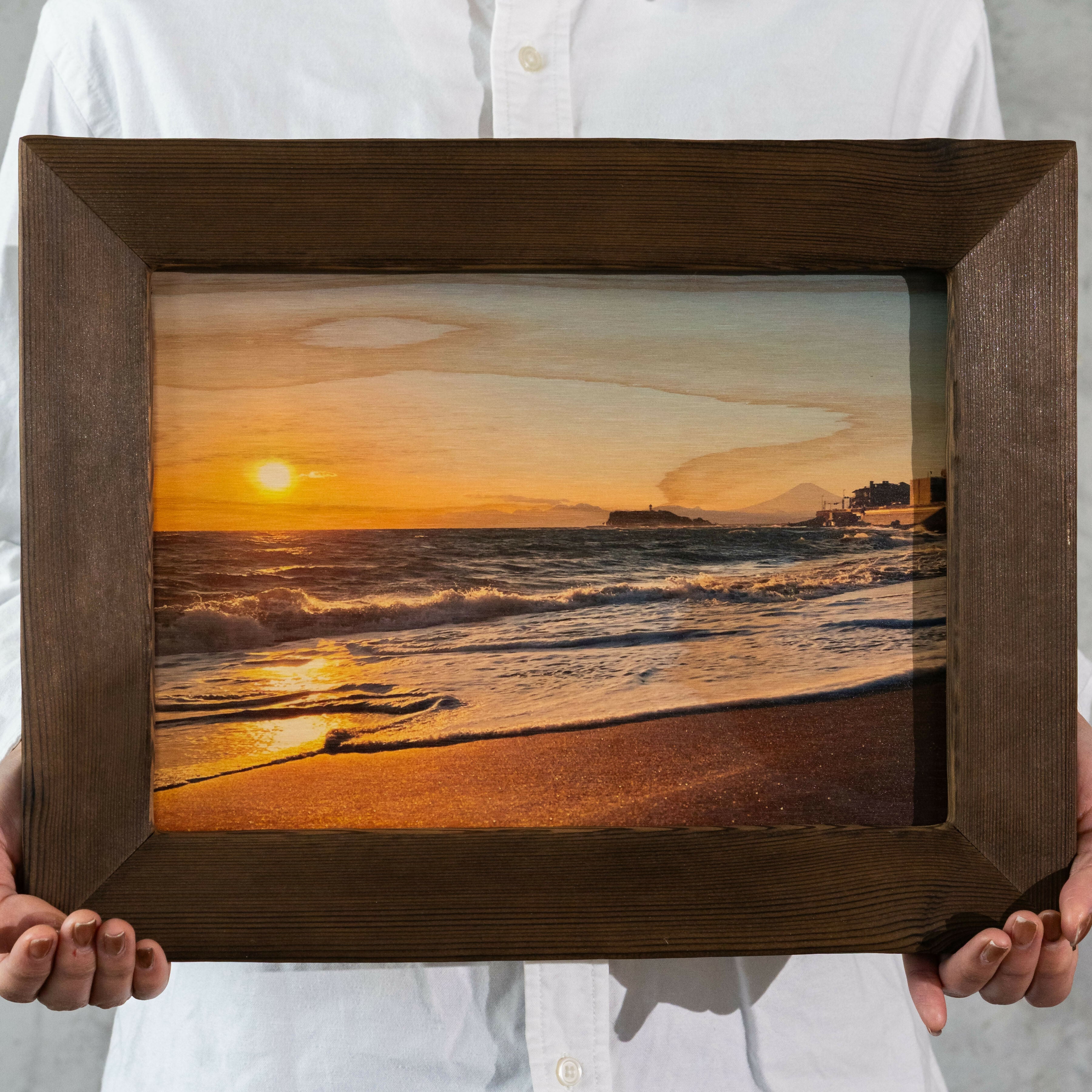 WOOD PHOTO 稲村ケ崎の夕日 – C Side Marche